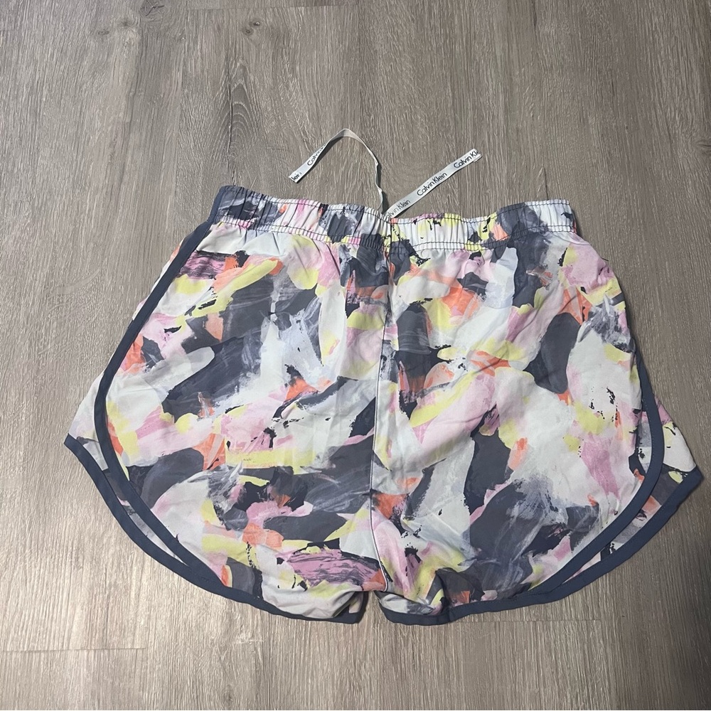 Calvin Klein Pink & Gray Athletic tracker Shorts – Sporty & Cute! 🩷💪